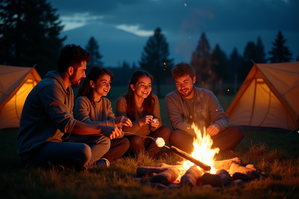 famille camping