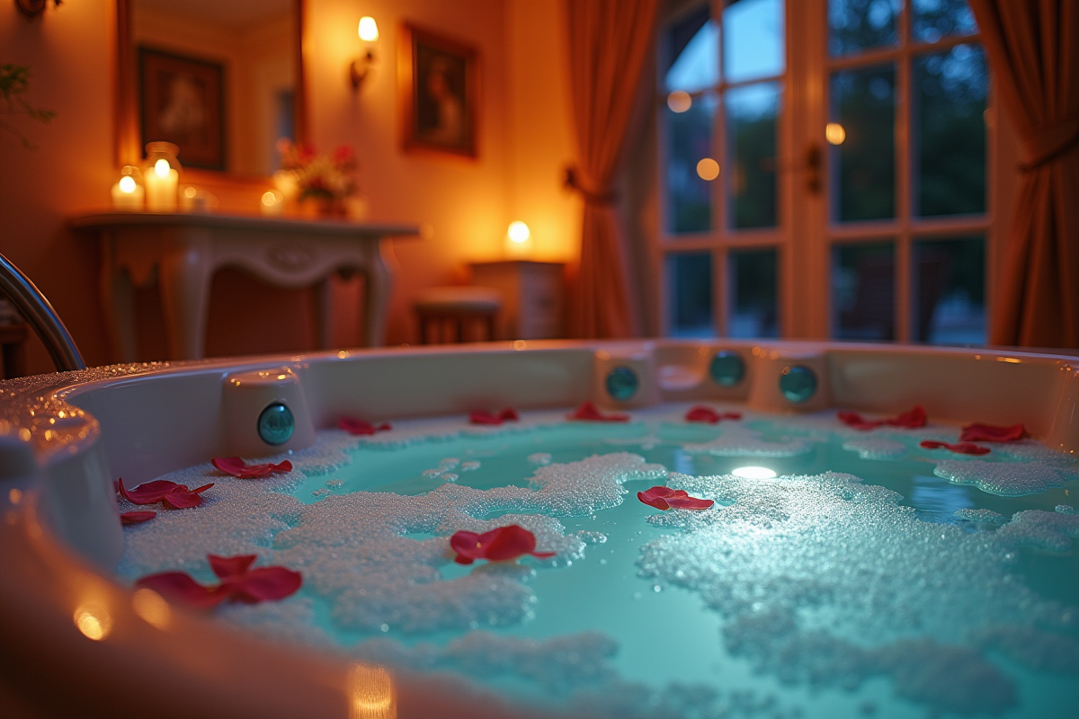 Chambre d amour en Alsace avec jacuzzi et pétales