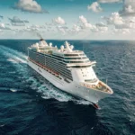 Paquebot de croisière MSC Magnifica naviguant en pleine mer lors d'un tour du monde