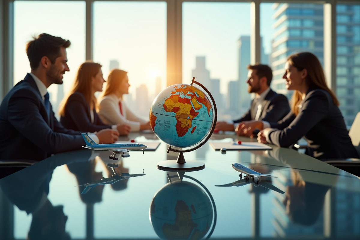 Table globe avec modèles d